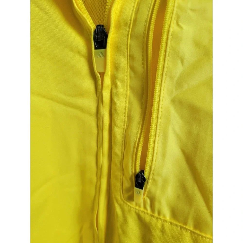 Vintage Adidas Drive 2‎ Zip Jacket Men's Yellow Blue Stripes Windbreaker Sz XL